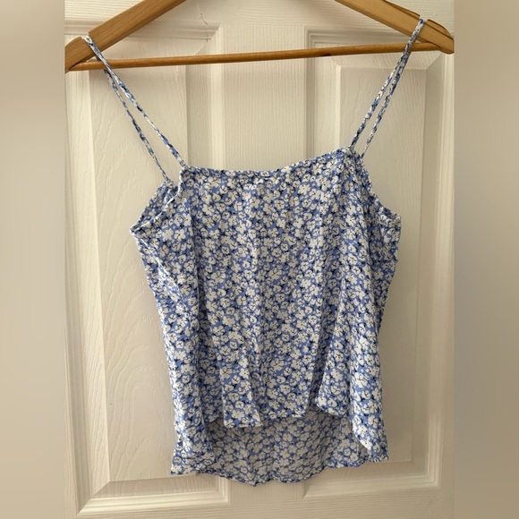 MNG mango blue floral cami tie chest size large Y2K - Picture 6 of 12